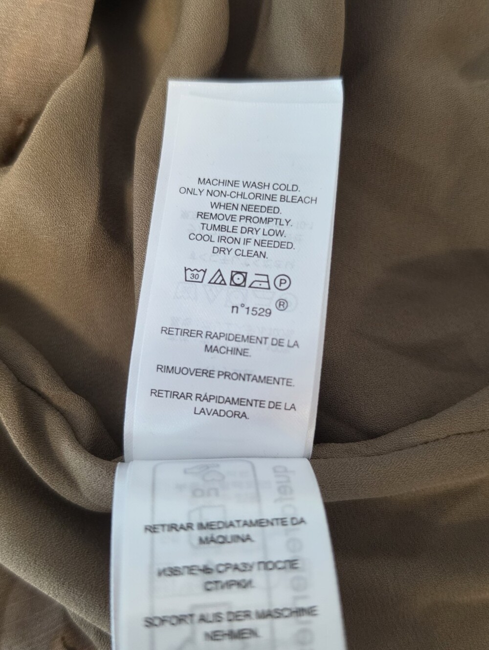 Lauren Ralph Lauren Tiered Floral Crinkle Skirt Georgette Taupe SIZE 16 Ret $145 - Picture 12 of 12